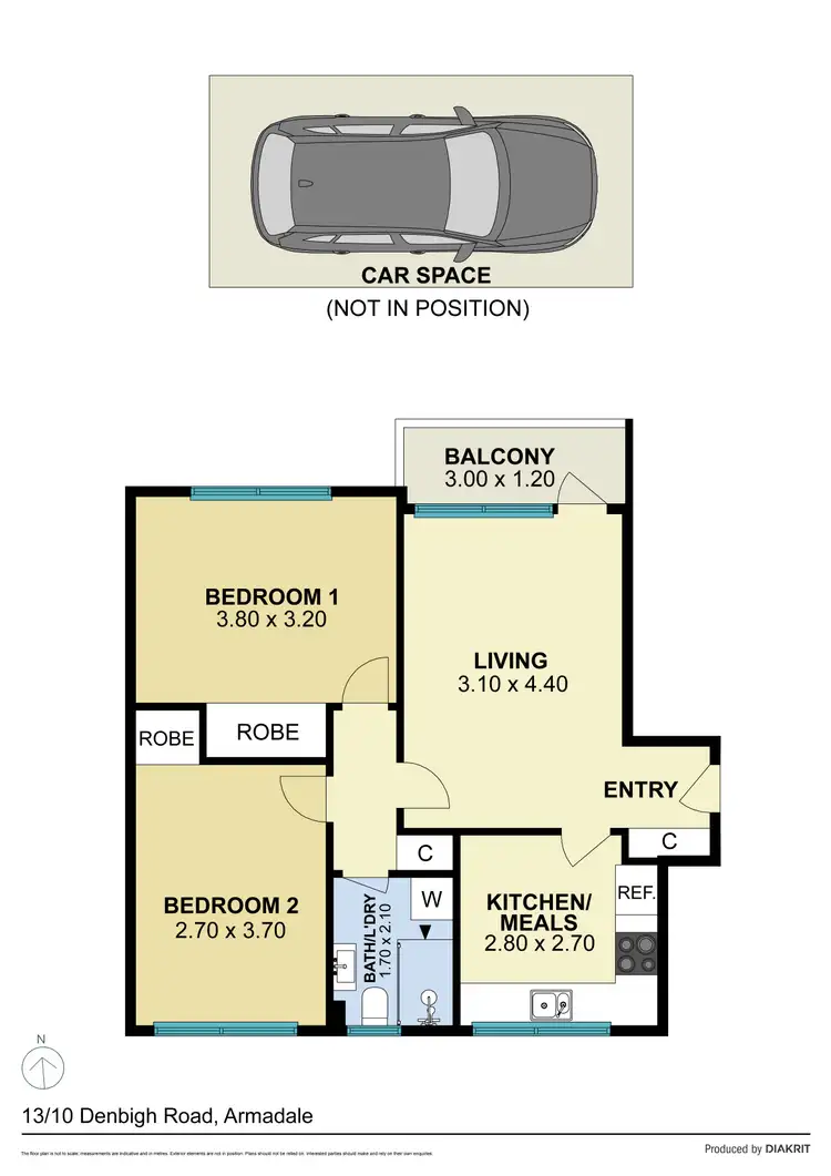 Floorplan of Homely apartment listing, 13/10 Denbigh Road, Armadale VIC 3143