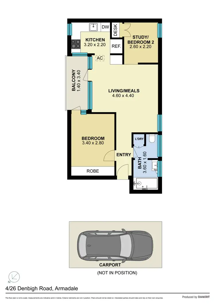 Floorplan of Homely apartment listing, 4/26 Denbigh Road, Armadale VIC 3143