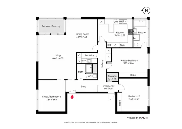 Floorplan of Homely apartment listing, 71/503 Orrong Road, Armadale VIC 3143