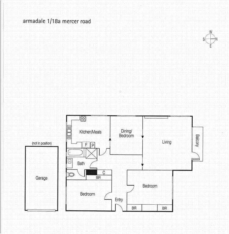 Floorplan of Homely unit listing, 1/18a Mercer Road, Armadale VIC 3143