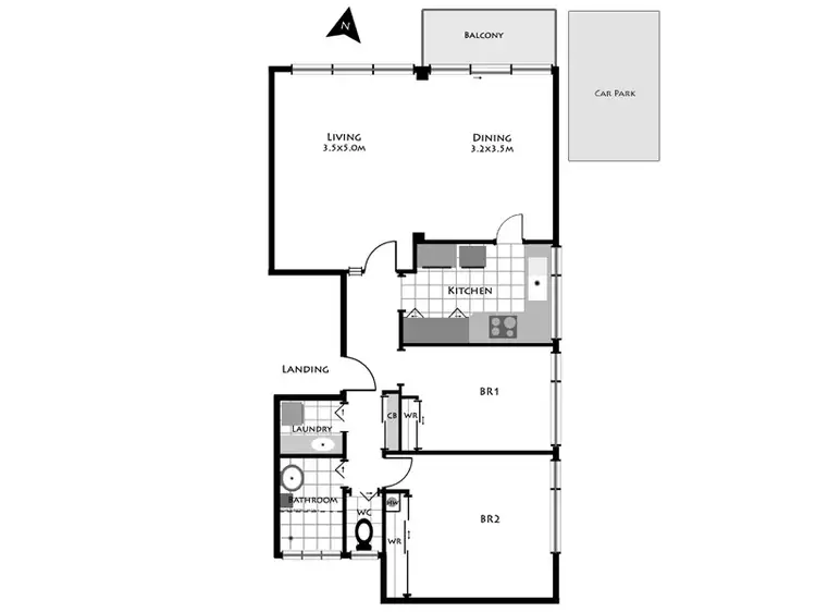 Floorplan of Homely unit listing, 11/11 Wrexham Road, Prahran VIC 3181