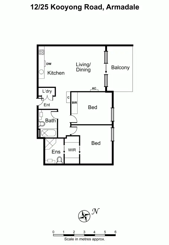 Floorplan of Homely unit listing, 12/25 Kooyong Road, Armadale VIC 3143