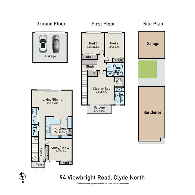 Floorplan of Homely house listing, 94 Viewbright Road, Clyde North VIC 3978
