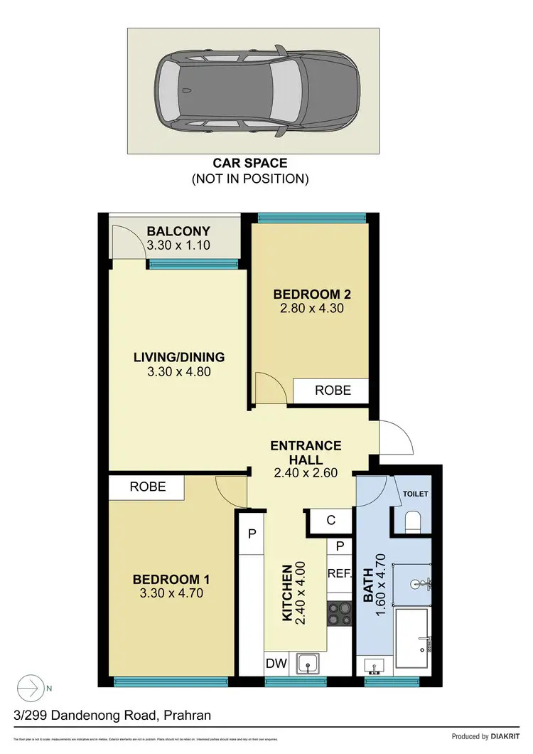 Floorplan of Homely apartment listing, 3/299 Dandenong Road, Prahran VIC 3181