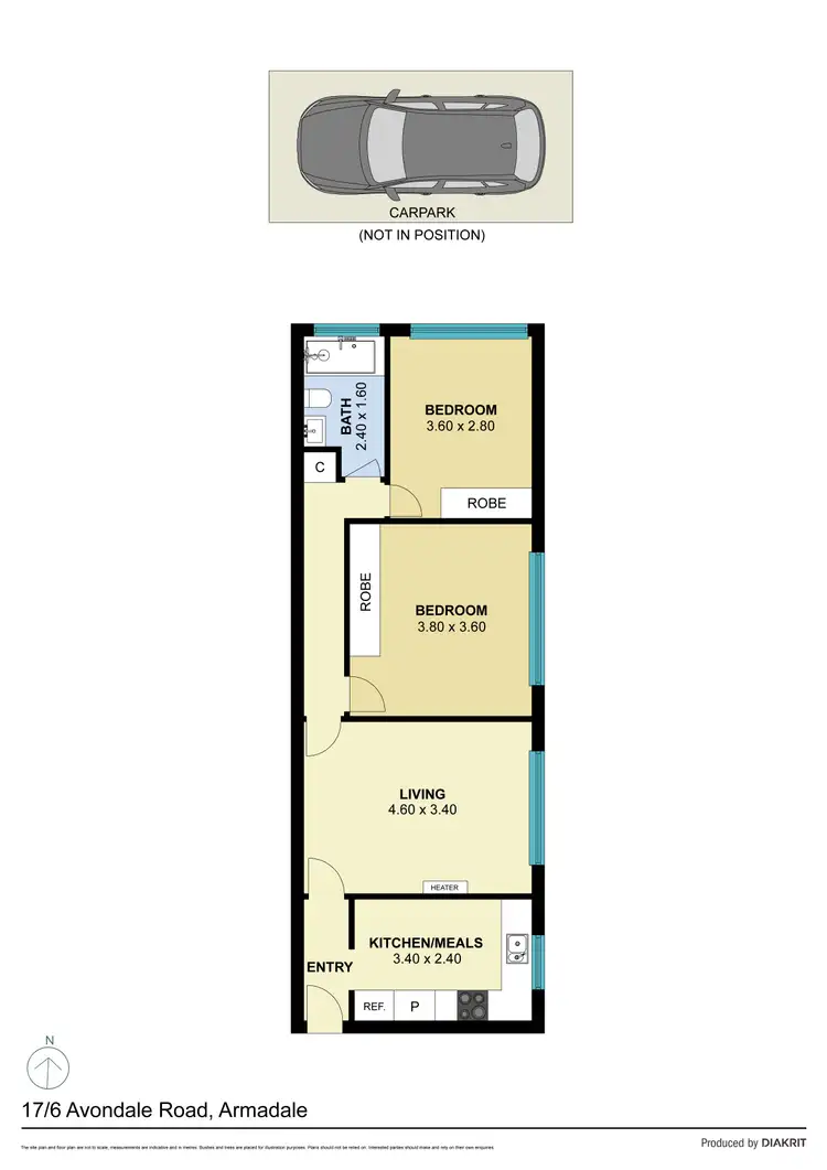 Floorplan of Homely apartment listing, 17/6 Avondale Road, Armadale VIC 3143