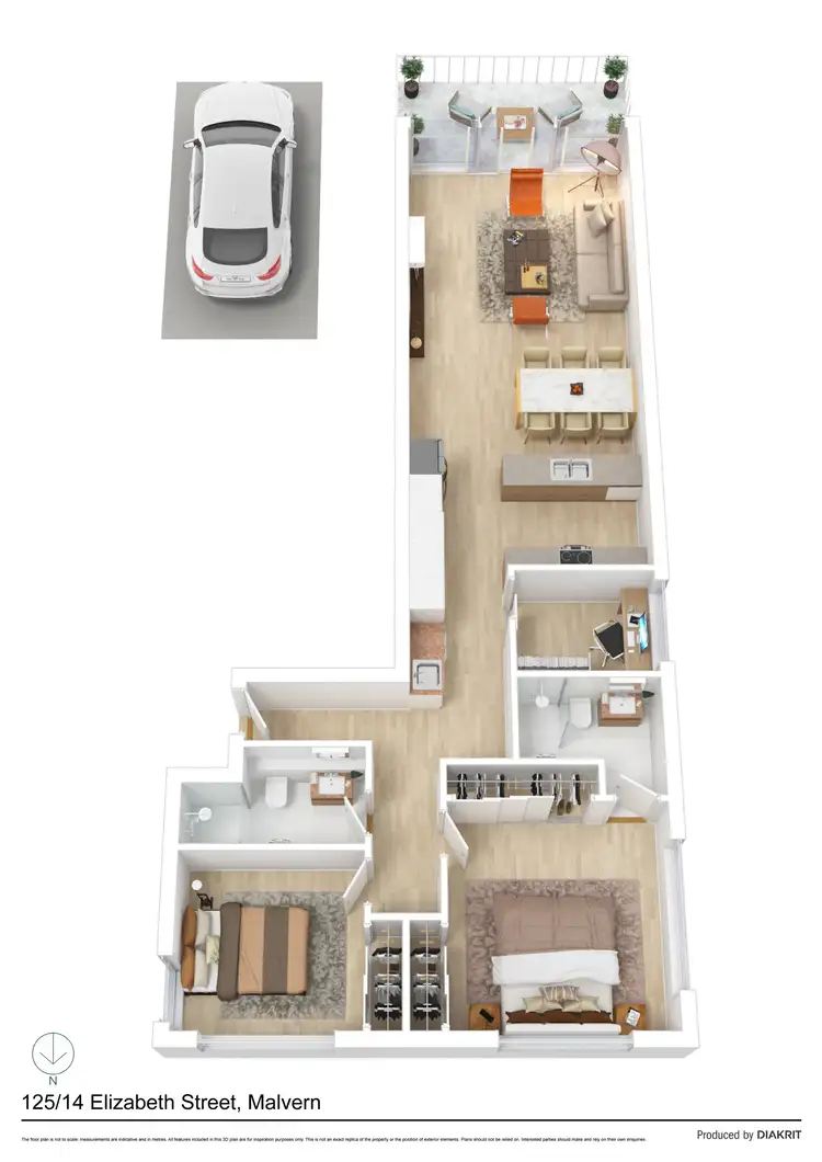 Floorplan of Homely apartment listing, 125/14 Elizabeth Street, Malvern VIC 3144