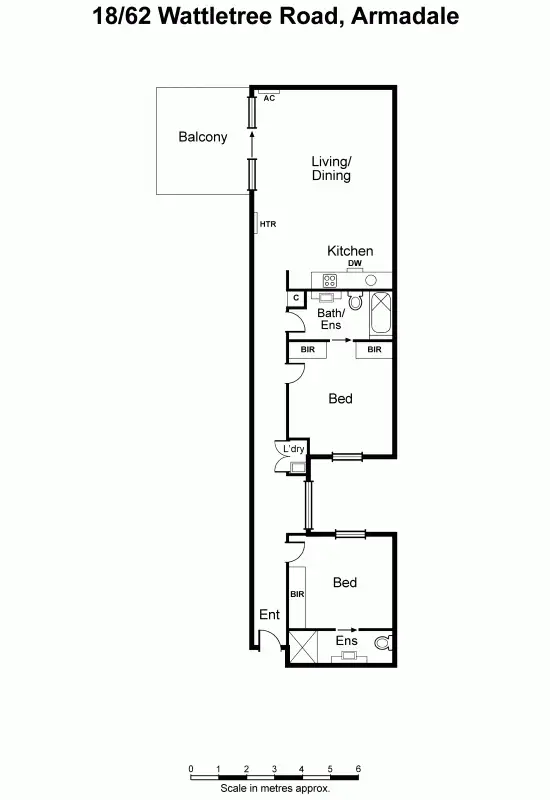 Floorplan of Homely apartment listing, 18/62 Wattletree Road, Armadale VIC 3143