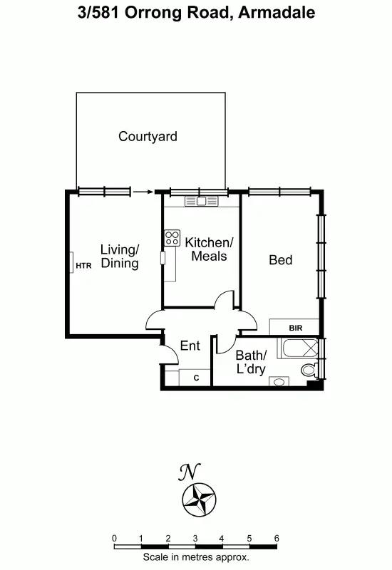 Floorplan of Homely unit listing, 3/581 Orrong Road, Armadale VIC 3143