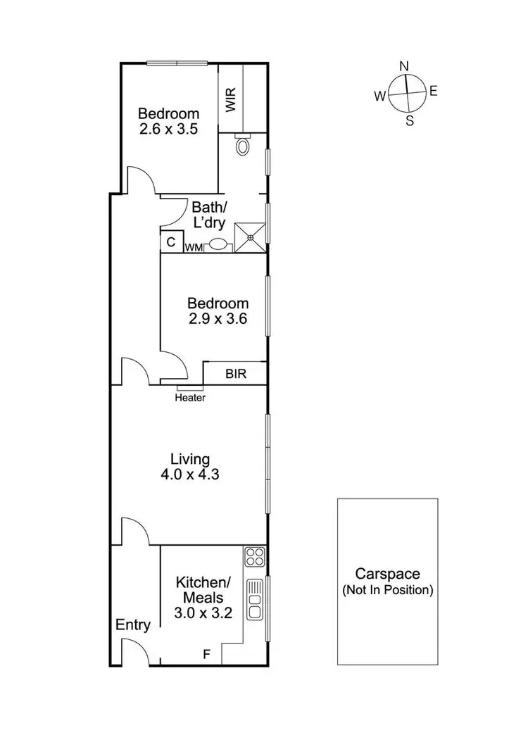 Floorplan of Homely apartment listing, 3/67 Pender Street, Thornbury VIC 3071