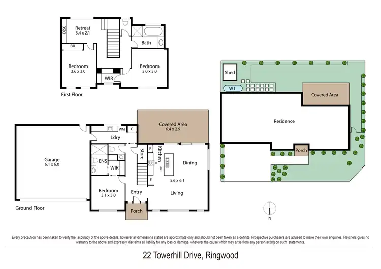Floorplan of Homely townhouse listing, 22 Towerhill Drive, Ringwood VIC 3134