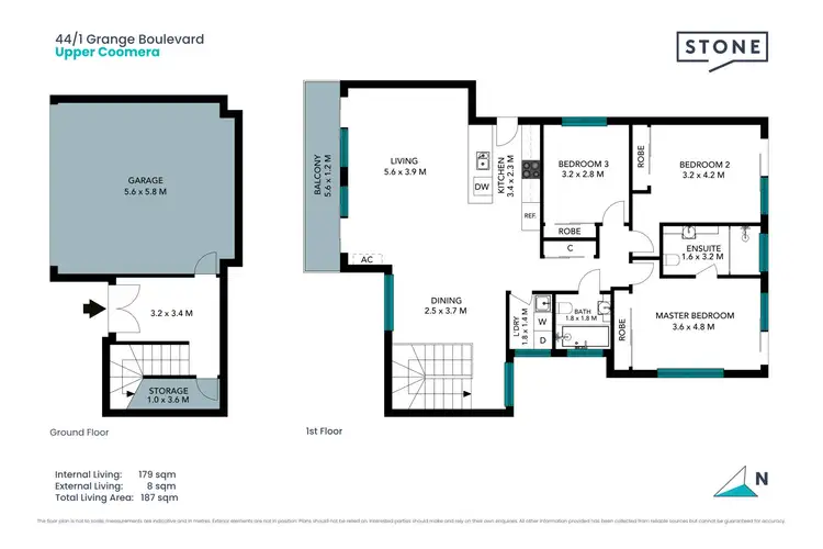 Floorplan of Homely townhouse listing, 44/1 Grange Boulevard, Upper Coomera QLD 4209