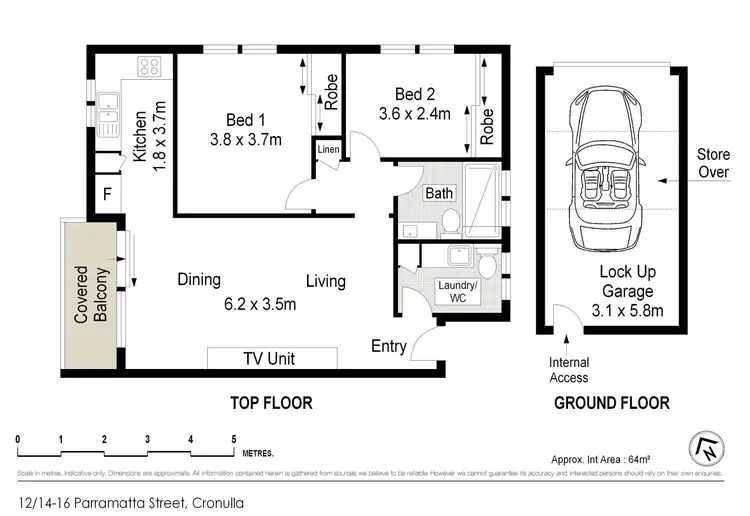 Floorplan of Homely apartment listing, 12/14-16 Parramatta Street, Cronulla NSW 2230