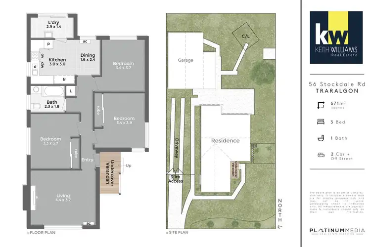 Floorplan of Homely house listing, 56 Stockdale Road, Traralgon VIC 3844