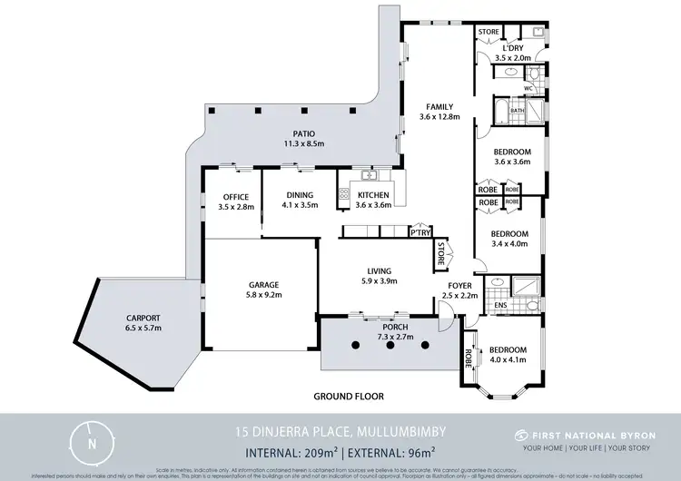 Floorplan of Homely house listing, 15 Dinjerra Place, Mullumbimby NSW 2482