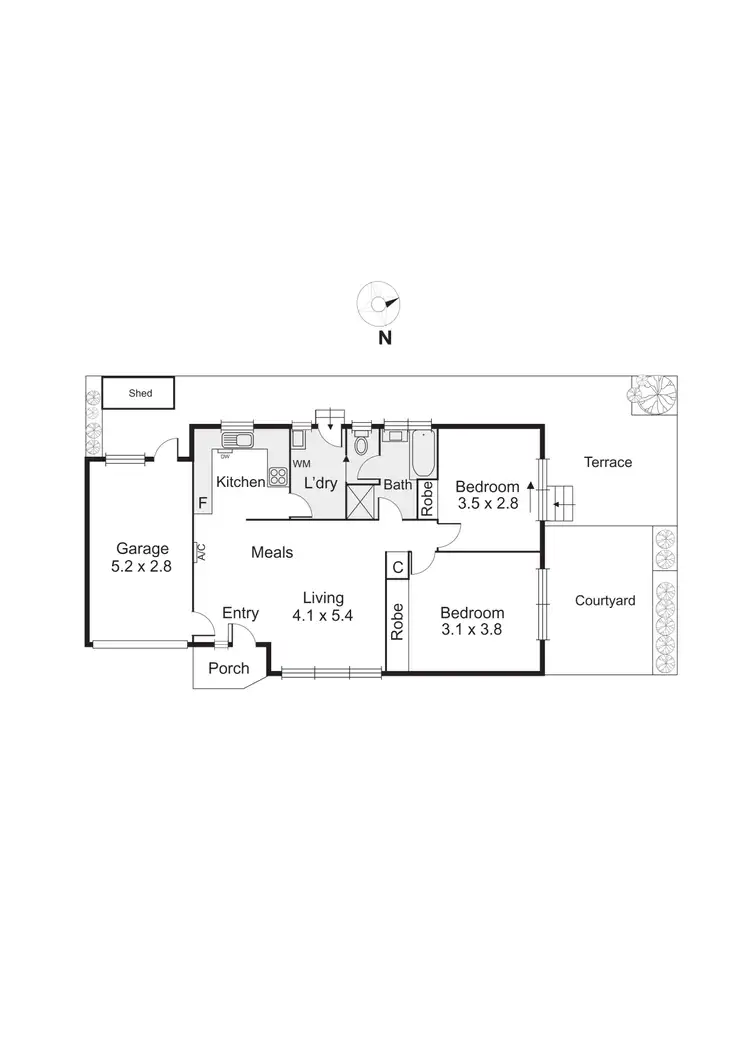 Floorplan of Homely unit listing, 2/4 Alder Street, Caulfield South VIC 3162