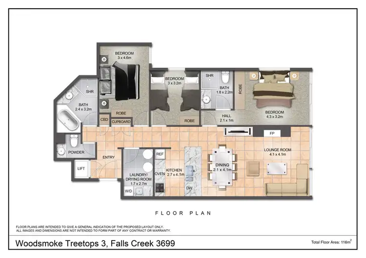 Floorplan of Homely apartment listing, TT3/23 Bogong High Plains Road, Falls Creek VIC 3699