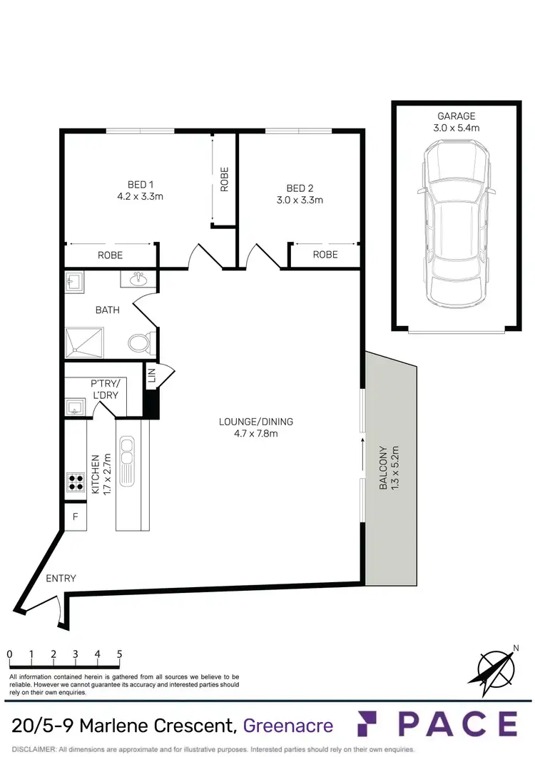 Floorplan of Homely apartment listing, 20/5-9 Marlene Crescent, Greenacre NSW 2190