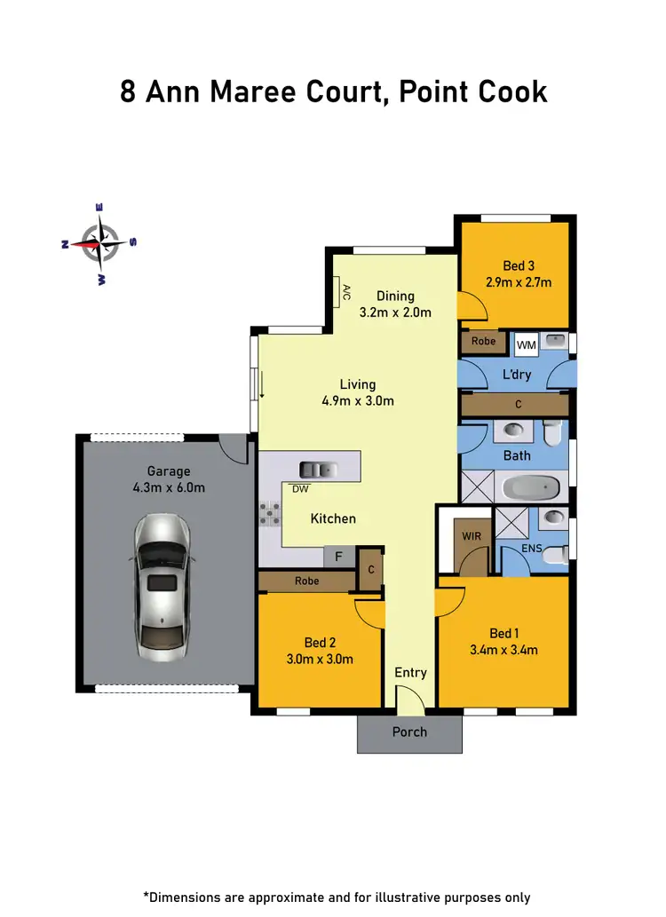 Floorplan of Homely house listing, 8 Ann Maree Court, Point Cook VIC 3030