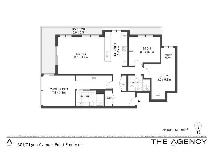 Floorplan of Homely apartment listing, 301/7 Lynn Avenue, Point Frederick NSW 2250