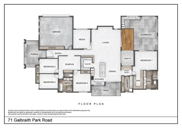 Floorplan of Homely house listing, 71 Galbraith  Park Drive, Cannon Valley QLD 4800