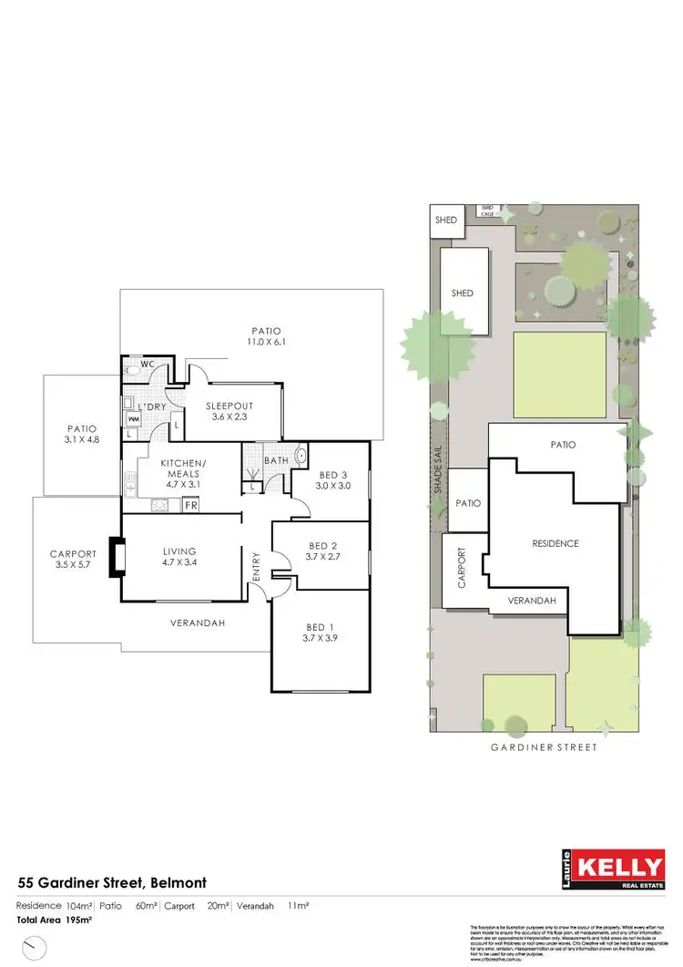 Floorplan of Homely house listing, 55 Gardiner Street, Belmont WA 6104