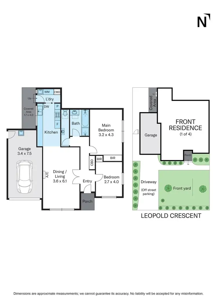 Floorplan of Homely unit listing, 1/1 Leopold Crescent, Mont Albert VIC 3127