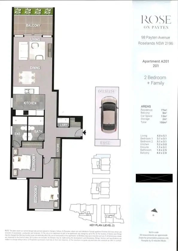 Floorplan of Homely apartment listing, 201/98 Payten Avenue, Roselands NSW 2196