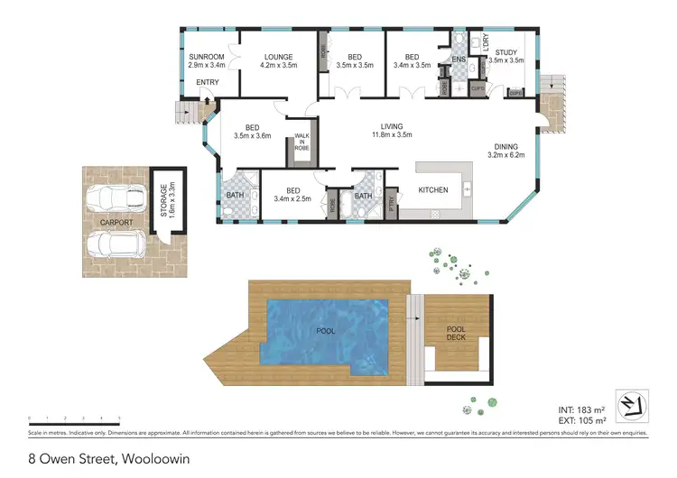 Floorplan of Homely house listing, 8 Owen Street, Wooloowin QLD 4030
