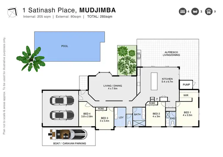 Floorplan of Homely house listing, 1 Satinash Place, Mudjimba QLD 4564