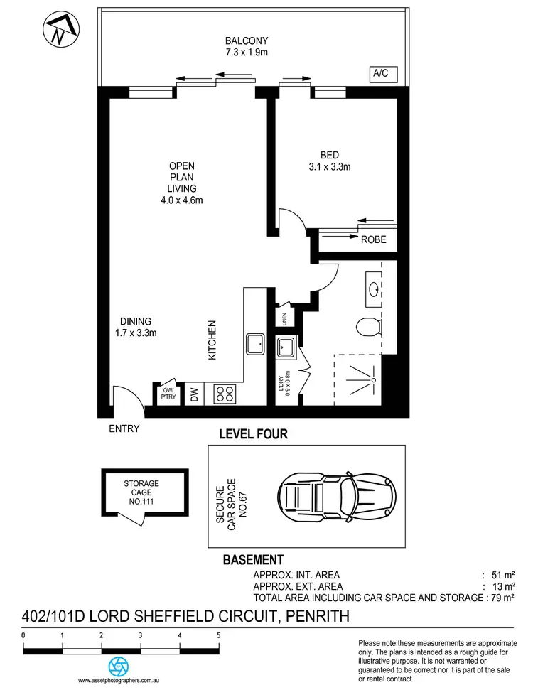 Floorplan of Homely apartment listing, 402/101D Lord Sheffield Circuit, Penrith NSW 2750