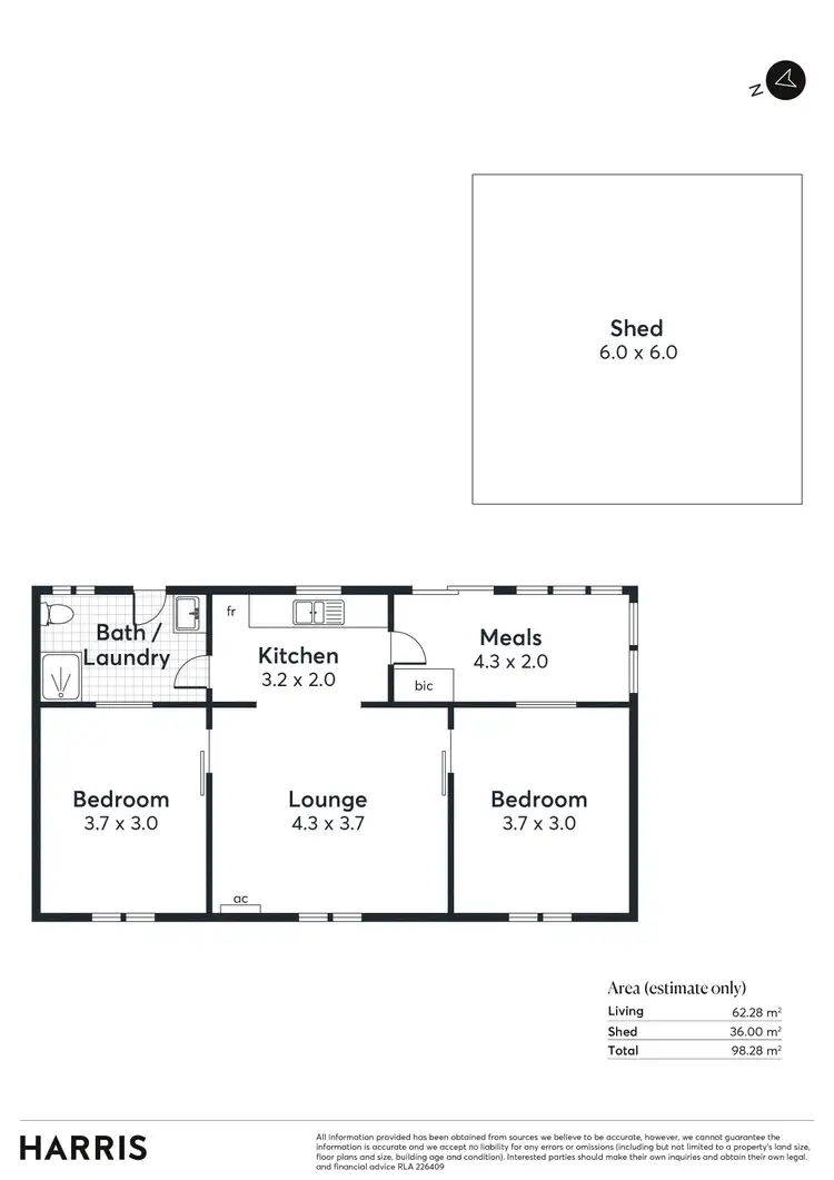 Floorplan of Homely house listing, 4 Dowling Drive, Port Hughes SA 5558