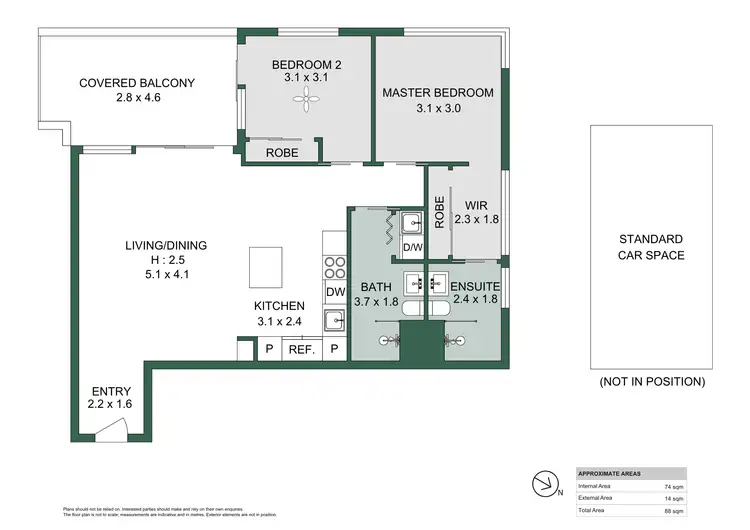 Floorplan of Homely apartment listing, 401/1 Aspinall Street, Nundah QLD 4012