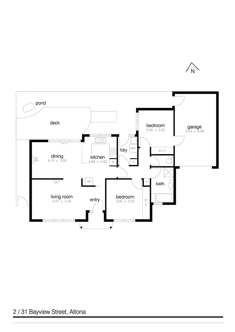 Floorplan of Homely unit listing, 2/31 Bayview Street, Altona VIC 3018