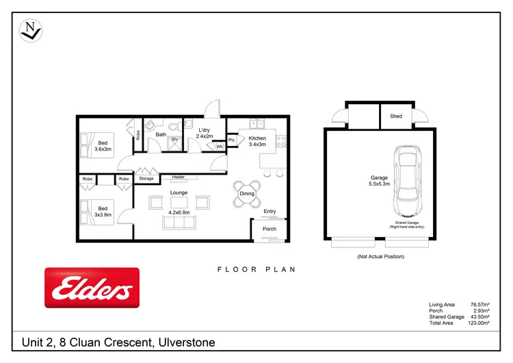 Floorplan of Homely unit listing, 2/8 Cluan Crescent, Ulverstone TAS 7315