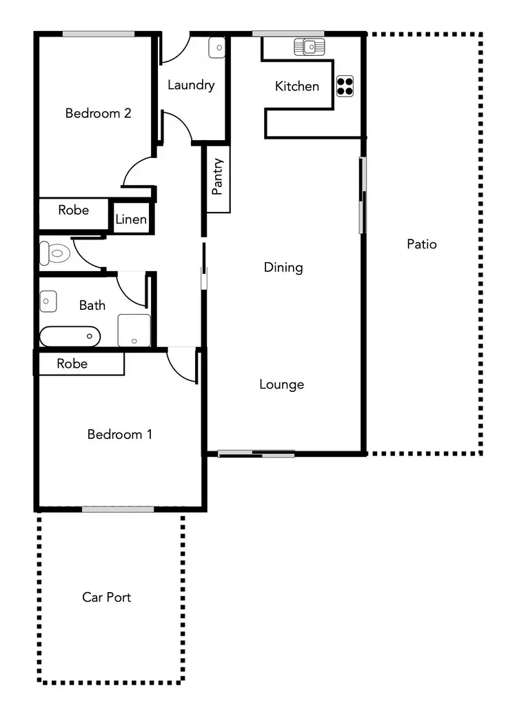 Floorplan of Homely unit listing, 2 Banksia Street, Ararat VIC 3377