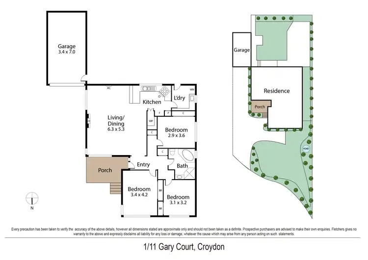 Floorplan of Homely unit listing, 1/11 Gary Court, Croydon VIC 3136