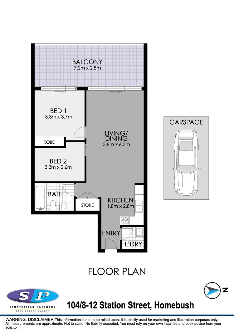 Floorplan of Homely apartment listing, 104/8-12 Station Street, Homebush NSW 2140