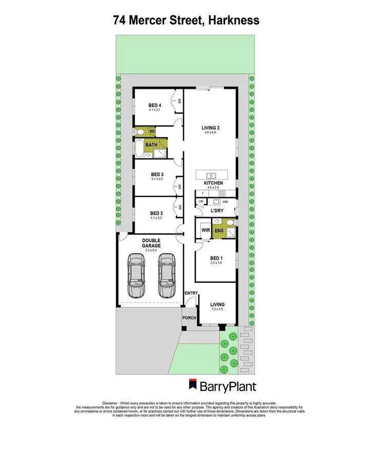 Floorplan of Homely house listing, 74 Mercer Street, Harkness VIC 3337