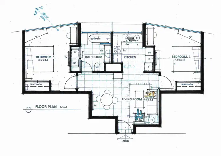 Floorplan of Homely apartment listing, 193/293 North Quay, Brisbane City QLD 4000