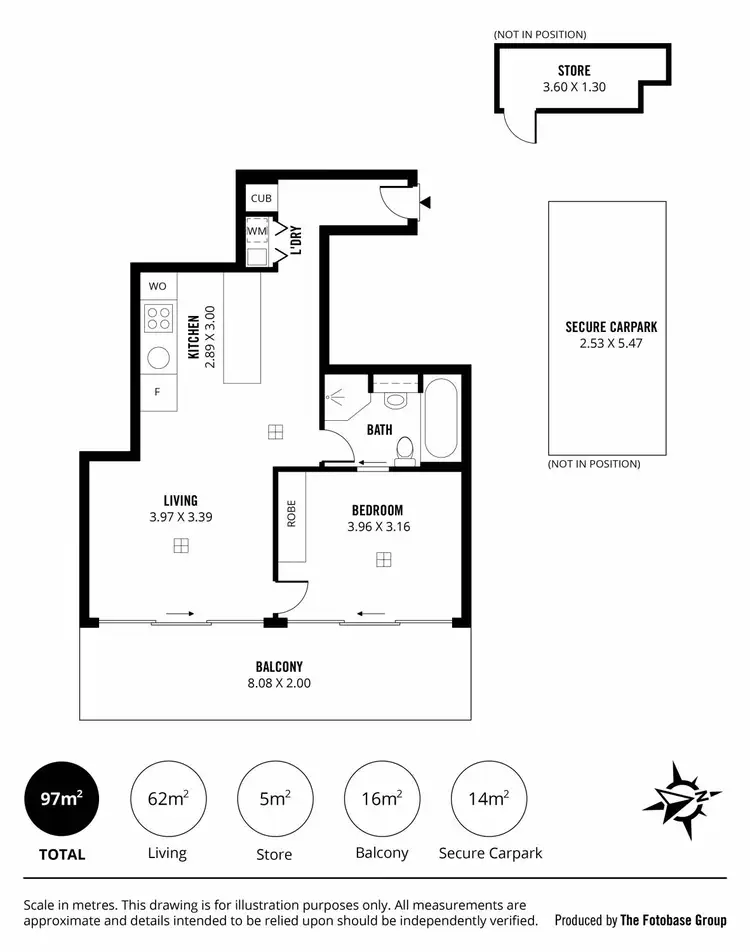 Floorplan of Homely apartment listing, 320/27 Colley Terrace, Glenelg SA 5045