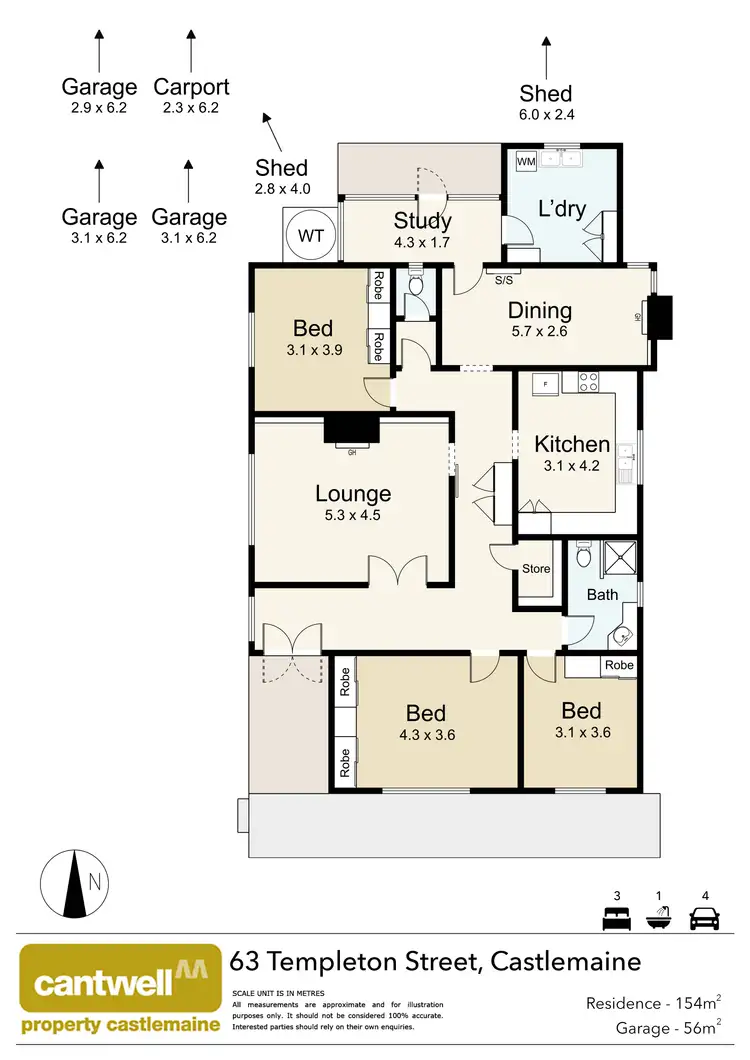 Floorplan of Homely house listing, 63 Templeton Street, Castlemaine VIC 3450