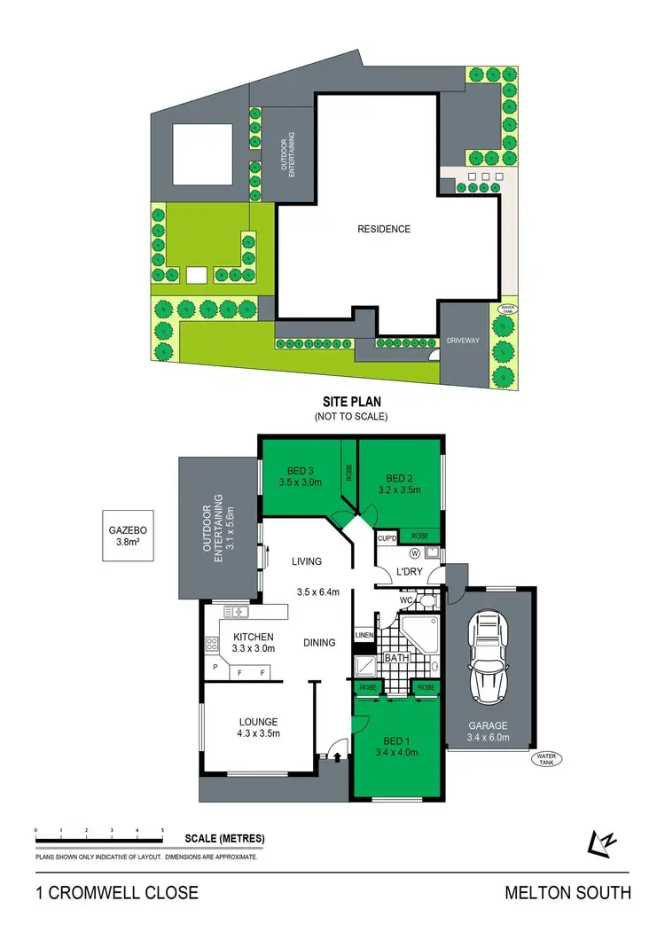Floorplan of Homely house listing, 1 Cromwell Close, Melton South VIC 3338