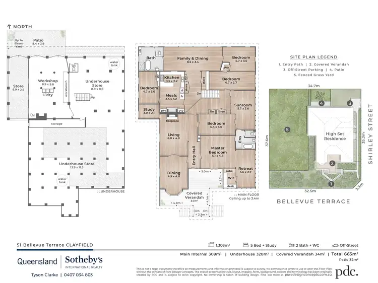 Floorplan of Homely house listing, 51 Bellevue Terrace, Clayfield QLD 4011