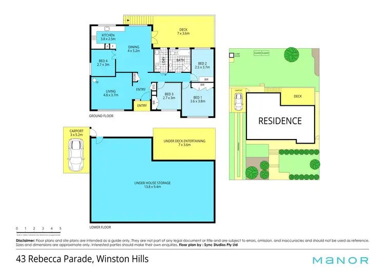 Floorplan of Homely house listing, 43 Rebecca Parade, Winston Hills NSW 2153