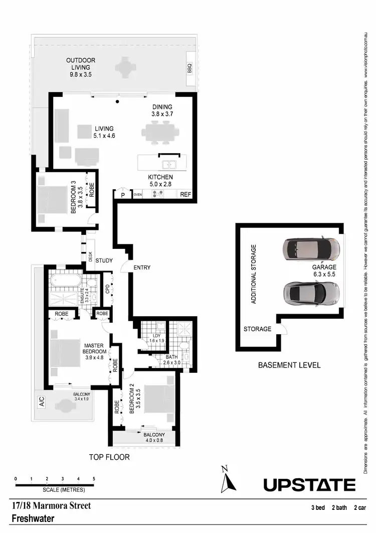 Floorplan of Homely unit listing, 17/18 Marmora Street, Freshwater NSW 2096