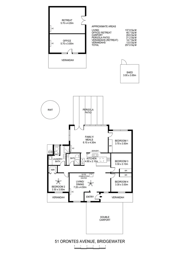 Floorplan of Homely house listing, 51 Orontes Avenue, Bridgewater SA 5155
