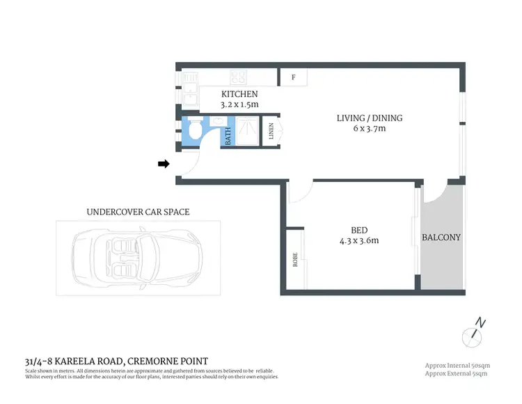 Floorplan of Homely apartment listing, 31/4-8 Kareela Road, Cremorne Point NSW 2090