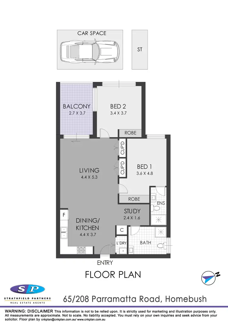 Floorplan of Homely apartment listing, 65/208 Parramatta Road, Homebush NSW 2140