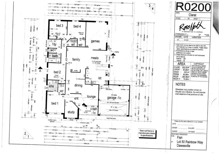 Floorplan of Homely house listing, 16 Rainbow Way, Dawesville WA 6211
