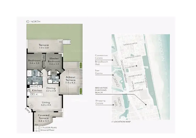 Floorplan of Homely apartment listing, 98/10-16 Alexandra Avenue, Mermaid Beach QLD 4218